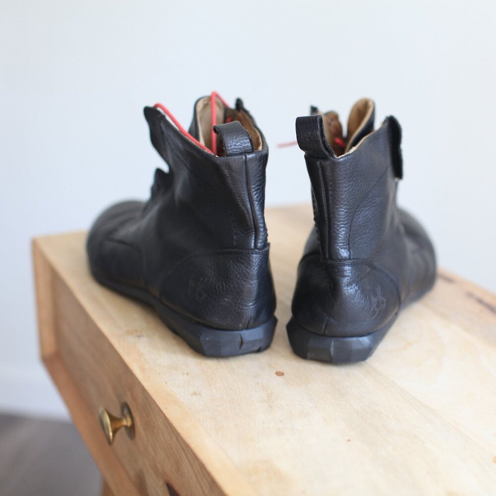 John Fluevog vintage black Leather lace up ankle Boots mens 11 - Picture 7 of 11